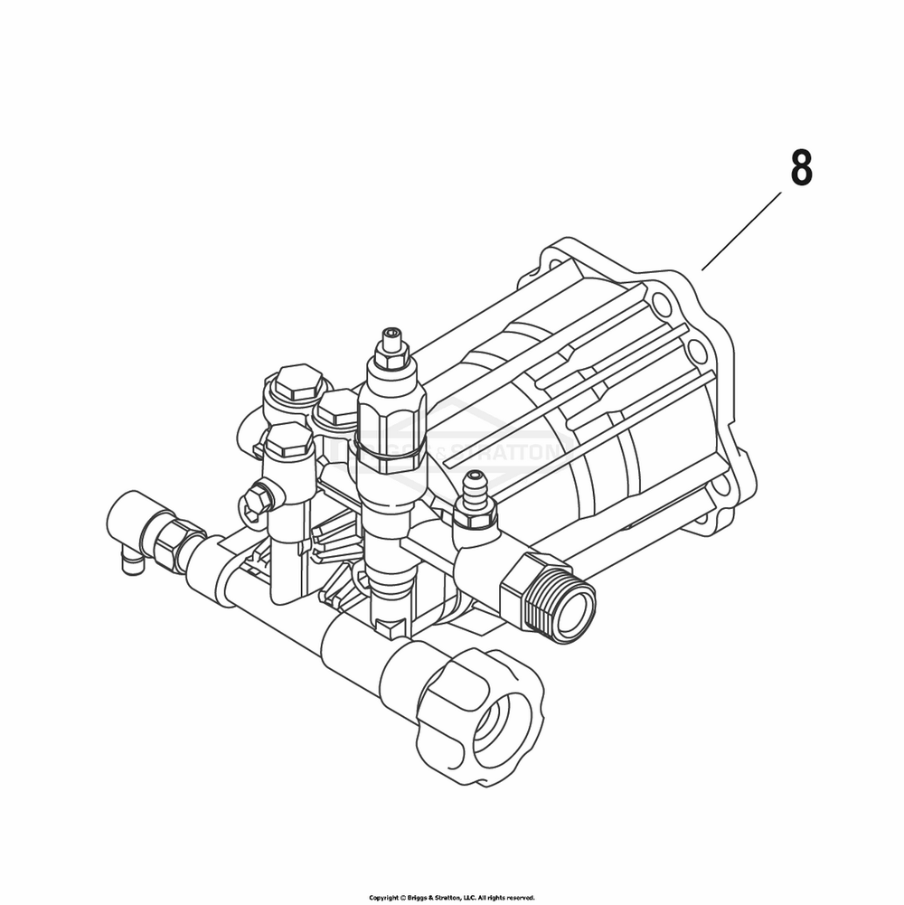 Pump Diagram and Parts List for CMXGWAS020790-04  Briggs and Stratton Pressure Washer
